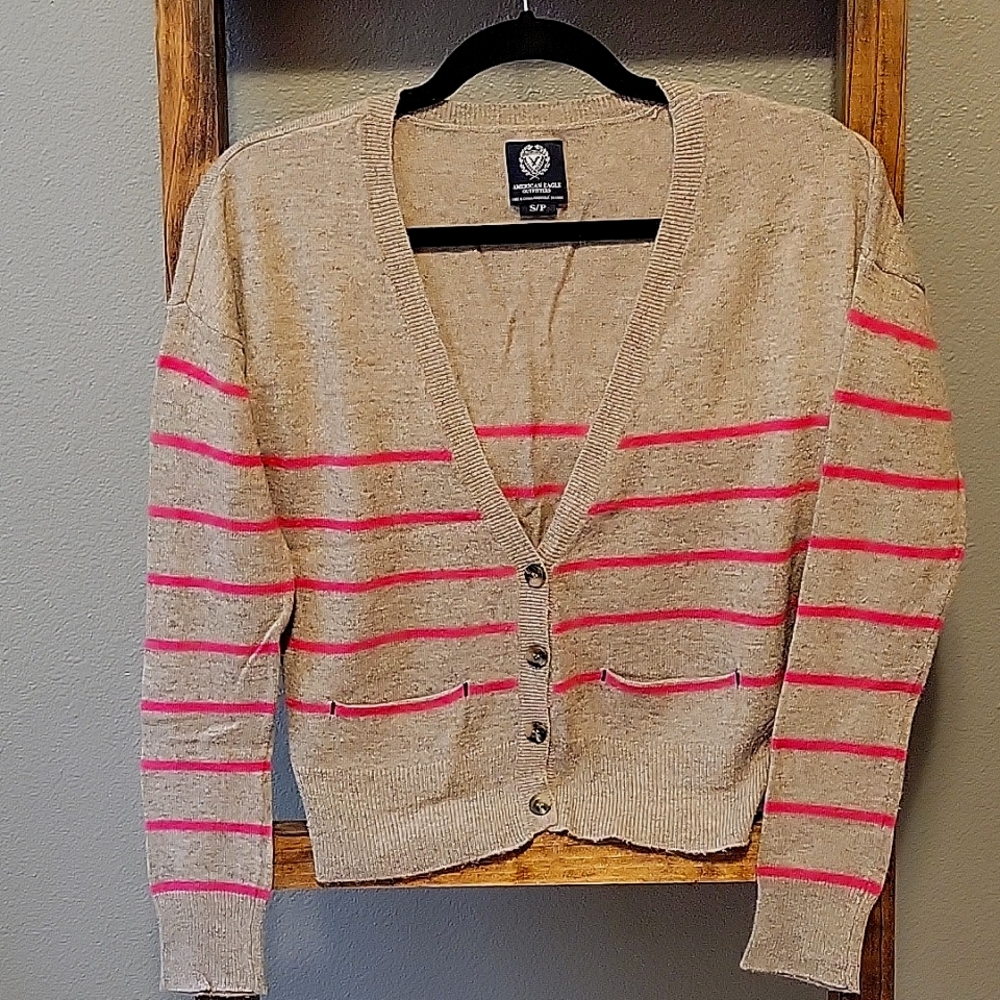 AE Boyfriend Striped Cardigan